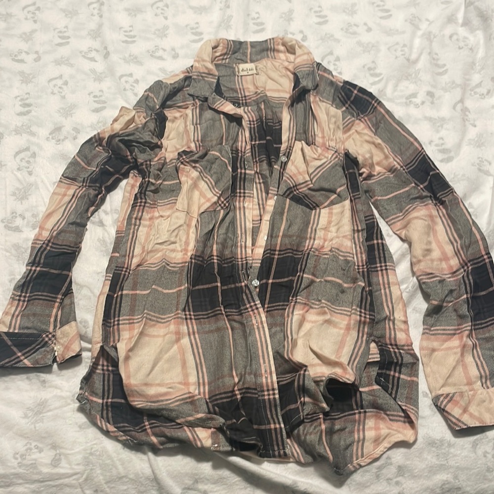 Pink and black flannel